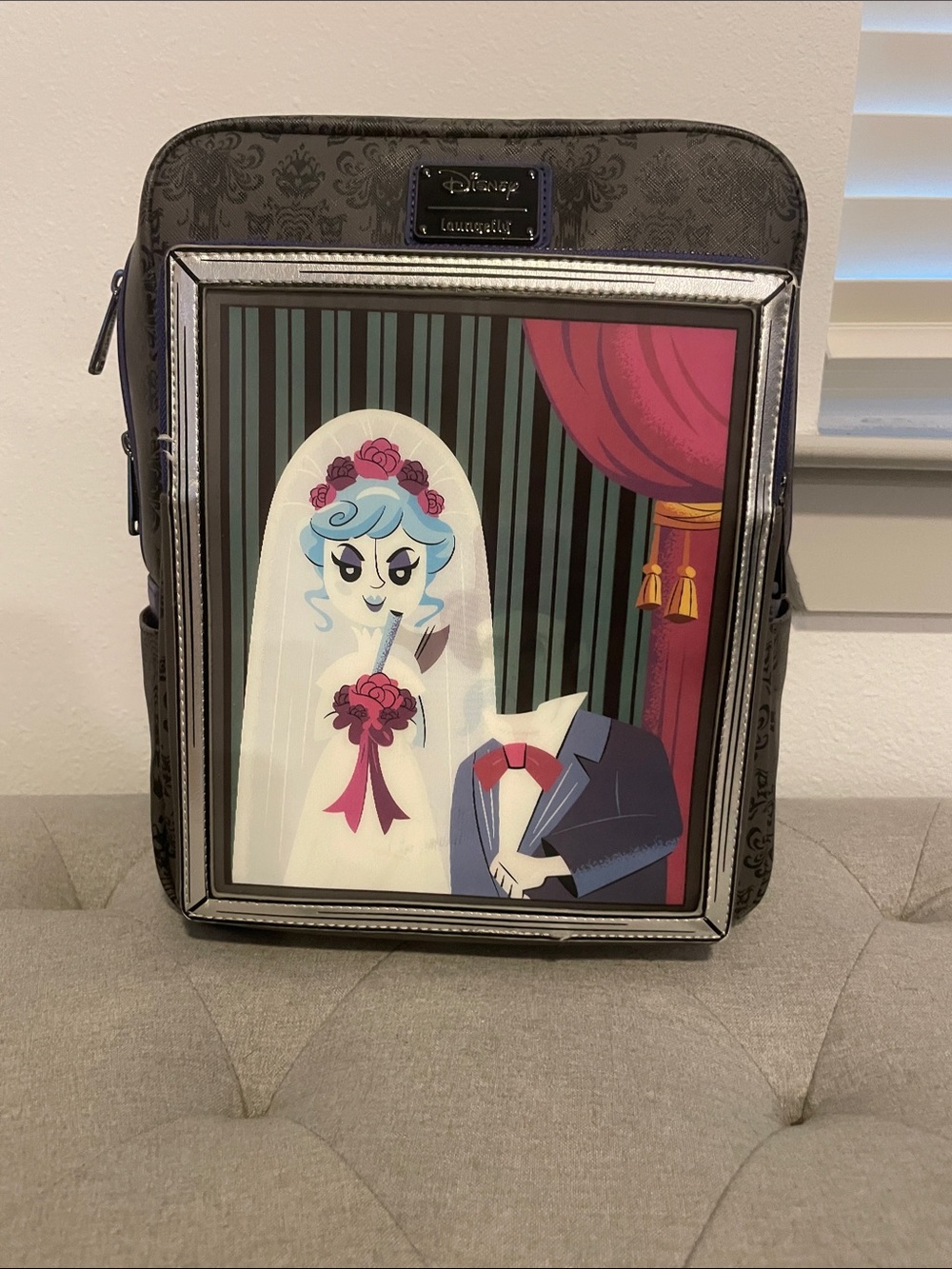 LoungeflyThe Haunted Mansion Black Widow Bride Mini Backpack headless groom